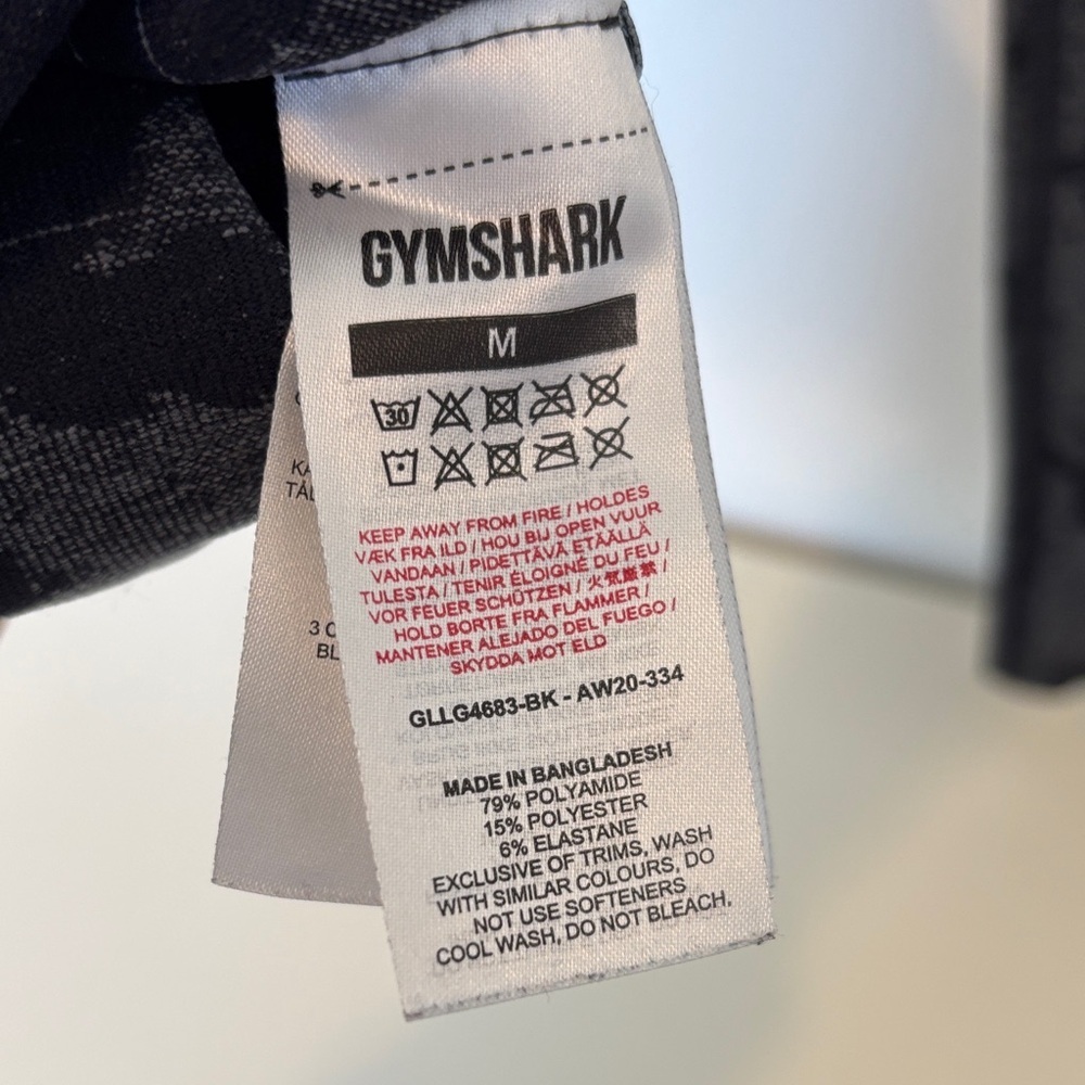 Gymshark Black Patterned Leggings - Picture 5 of 6